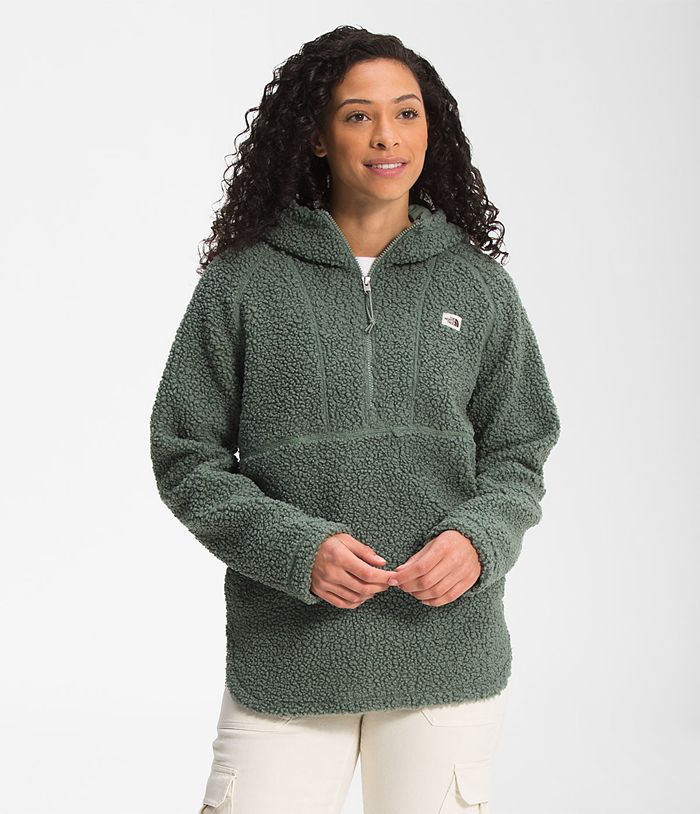 The North Face Womens Pullover Ridge Fleece Tunic 657IVAWCQ - Green